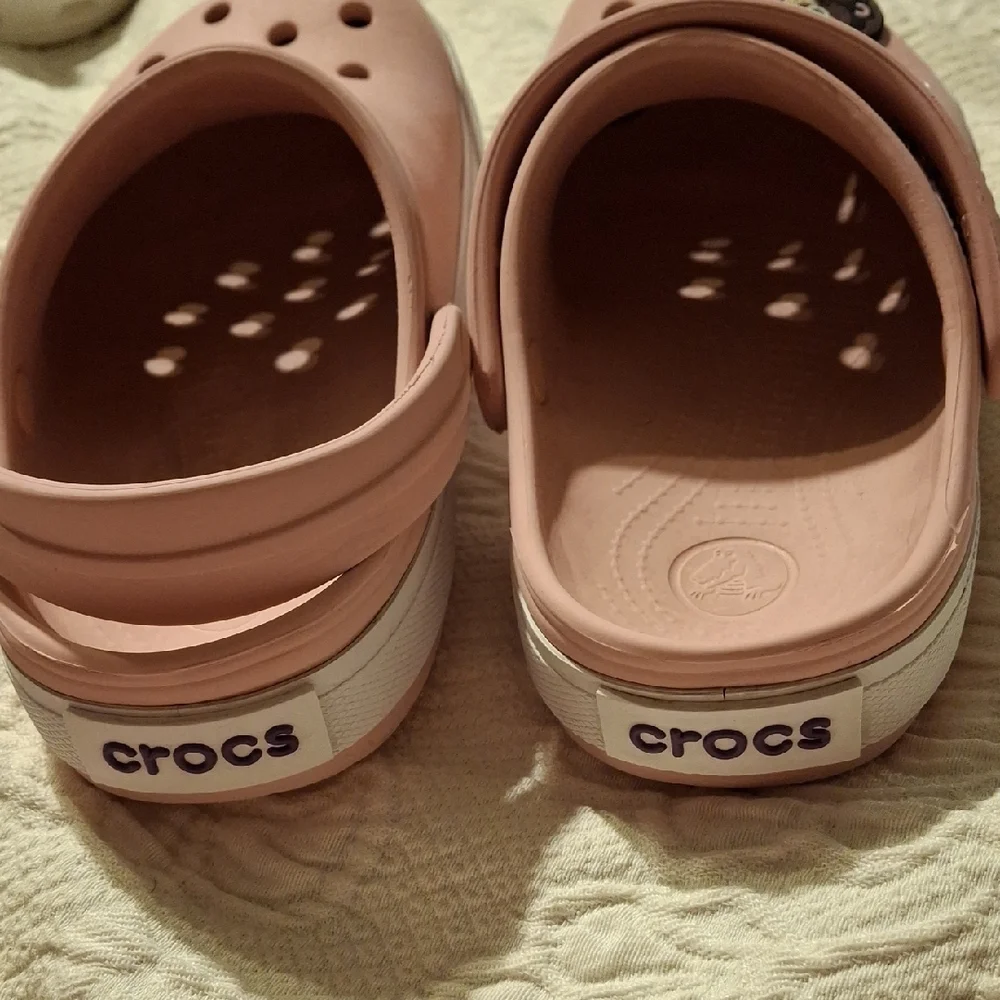 CROCS Kids Light Pink Clogs with Charms